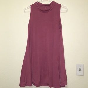 rose colored sleeveless tshirt dress!